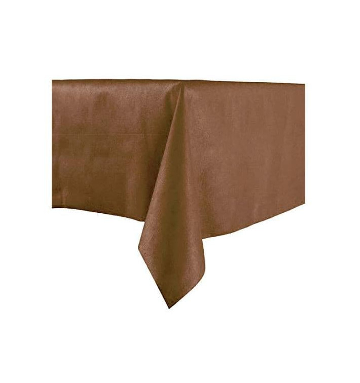 Nappe en PP Non-Tissé 100x100cm Marron (150 Utés)