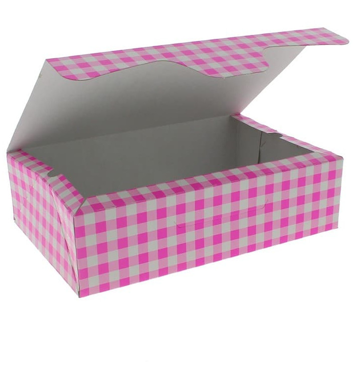 Boîte pâtissière 17,5x11,5x4,7cm 250g Rose (20 Unités)