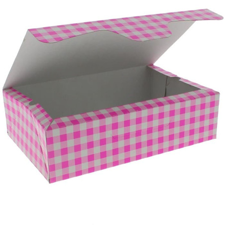 Boîte pâtissière 17,5x11,5x4,7cm 250g Rose (20 Unités)