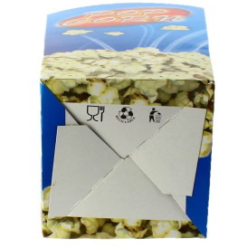 Papieren Popcorn doosje groot maat 150gr 8,7x13x20,3cm (250 stuks)