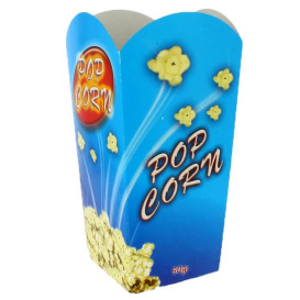 Papieren Popcorn doosje medium maat 90gr 7,8x10,5x18cm (25 stuks) 