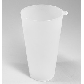 Plastic beker met Ring PP Herbruikbaar transparant 400ml (490 stuks)