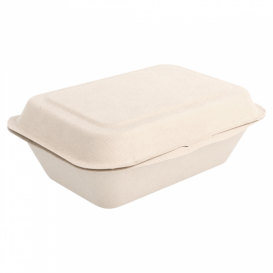 Suikerriet Gescharnierd Container "Menu Box" 13,6x18,2x6,4cm (1000 stuks)