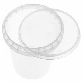 Plastic deli Container met Plastic Deksel PP Onbreekbaar 520 ml Ø9,5 (380 stuks)