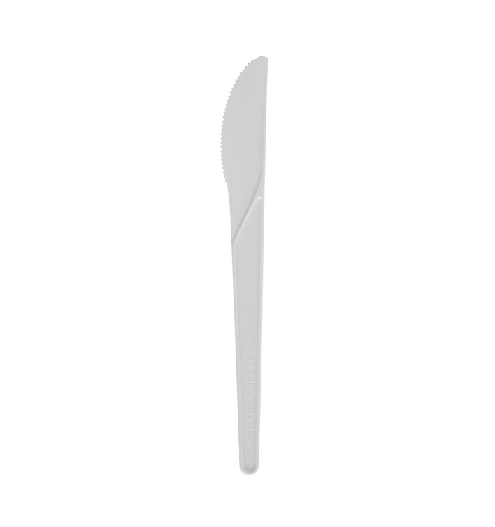 Couteau Compostable CPLA Blanc 17,2 cm (50 Utés)