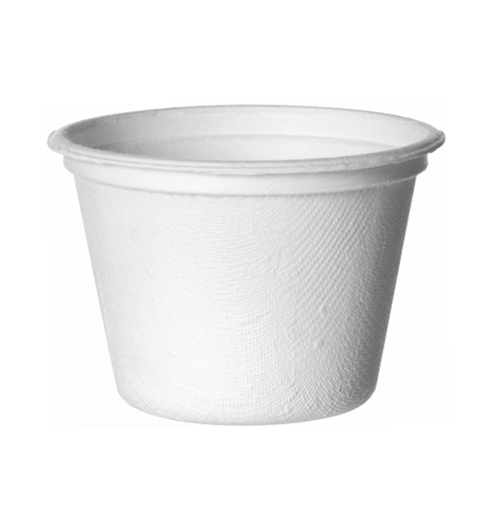 Pot Canne à Sucre Bagasse Blanc 120ml (1800 Utés)