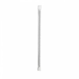 Paille Papier Noir Emballée à Blanc Ø6mm 21cm (6000 Utés)