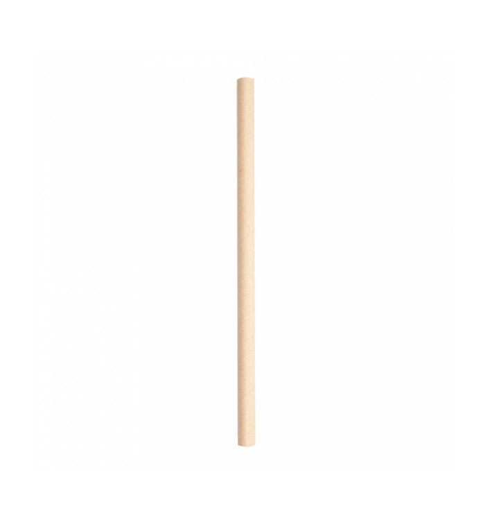 Papieren rechte rietjes kraft "Ijs dranken" Ø1cm (50 stuks) 21cm (50 stuks) 