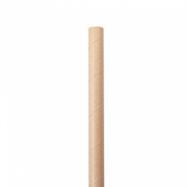 Papieren rechte rietjes kraft "Ijs dranken" Ø1cm (50 stuks) 21cm (50 stuks) 