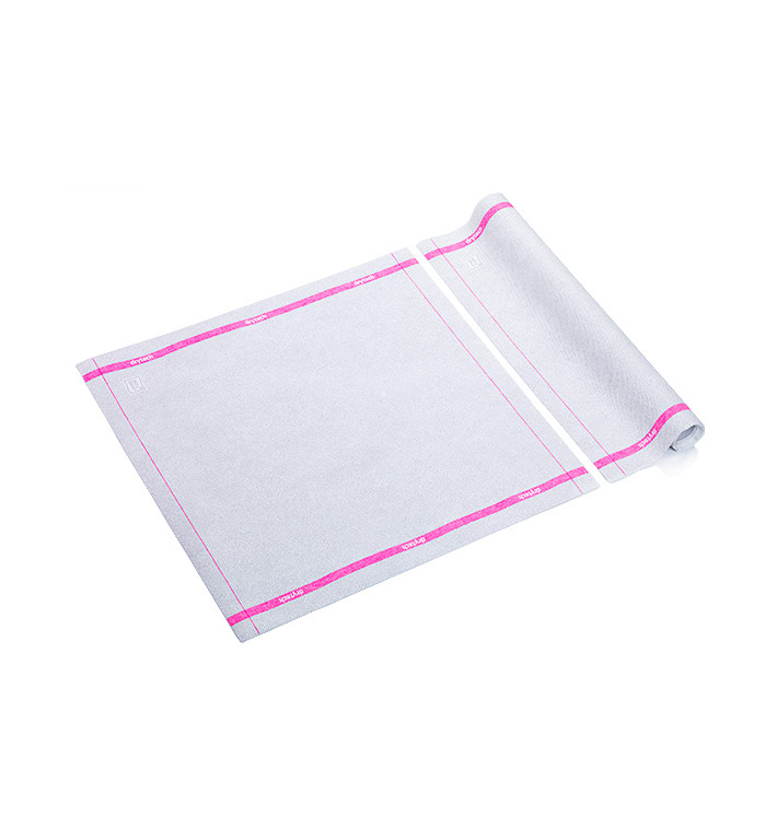 Lavettes "Drytech" avec Bande Magenta 40x40cm P40cm (5 Utés)