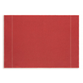 Katoenen placemat "Daen Drap" rood 32x45cm (12 stuks) 