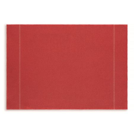 Herbruikbaar Katoenen placemat "Day Drap" rood 32x45cm (12 stuks) 