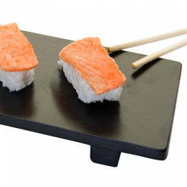 Bamboe sushi dienblad zwart 50x23x2,5cm (1 stuk) 