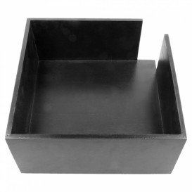 Zwart Bamboe Servet houder 21x21x10cm (12 stuks)