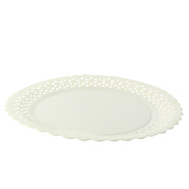 Assiette en Carton Ronde Dentelle Blanc 20 cm (100 Utés)