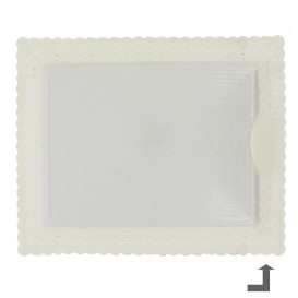 Plateau en Carton Dentelle Blanc 35x41 cm (100 Utés)