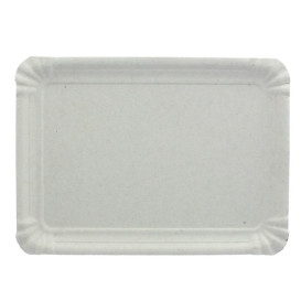 Plat rectangulaire en Carton Blanc 24x30 cm (100 Unités)