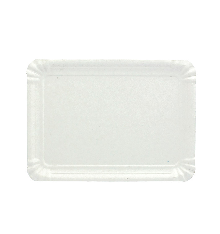 Plat rectangulaire en Carton Blanc 12x19 cm (1500 Utés)