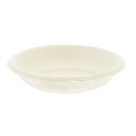 Mini Assiette Bio en Canne à Sucre Blanc Ø7,5cm (3000 Utés)