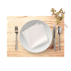 Katoenen placemat "Daen Drap" hout 32x45cm (12 stuks) 