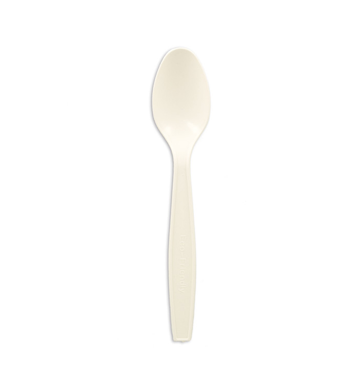 Cuillère Amidon de Maïs CPLA Blanc 16 cm (50 Utés)