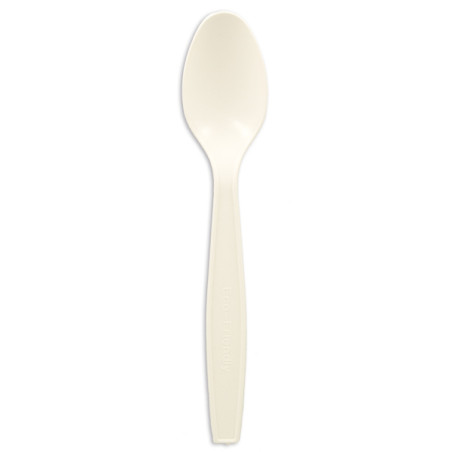 Cuillère Amidon de Maïs CPLA Blanc 16 cm (50 Utés)