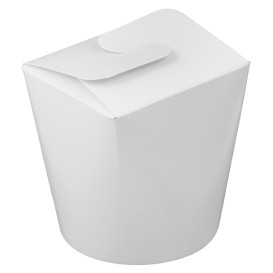 Papieren take-out Container wit 529ml (50 stuks) 