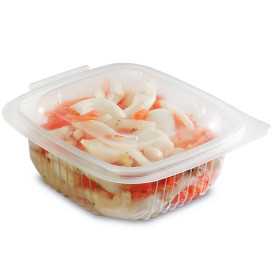 Plastic Container Microwave PP transparant 250ml 12,3x11,4cm (900 stuks)