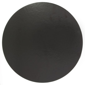 Papieren Cake cirkel zwart 26cm (100 stuks) 