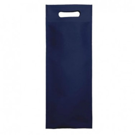Niet geweven tas met gestanste handgrepen hemels blauw 17+10x40cm (25 stuks)