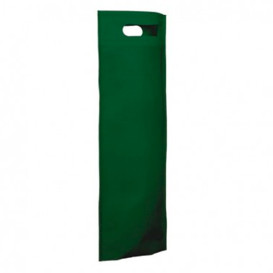 Niet geweven tas met gestanste handgrepen groen 17+10x40cm (25 stuks)