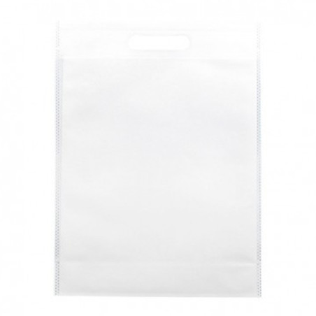 Niet geweven tas met gestanste handgrepen wit 30+10x40cm (25 stuks)