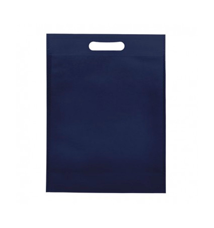 Niet geweven tas met gestanste handgrepen hemelsblauw 30+10x40cm (25 stuks)