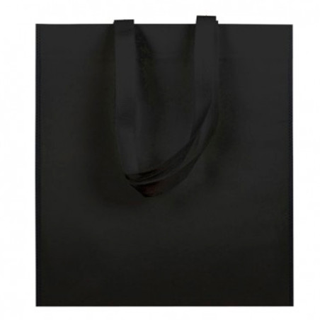 Niet geweven tas met korte hengsels zwart 38x42cm (200 stuks)