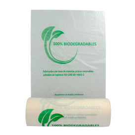 Rol van plastic zakken 100% Biologisch afbreekbaar 22x37cm (500 stuks)