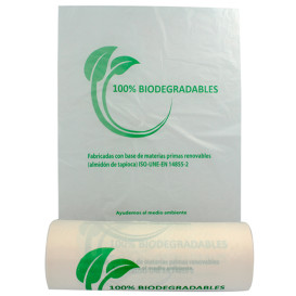 Rol van plastic zakken 100% Biologisch afbreekbaar 30x40cm (500 stuks)