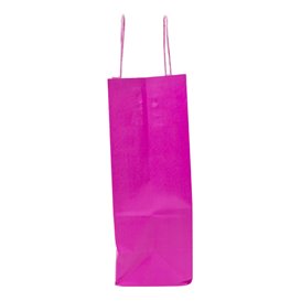 Sac en papier fuchsia avec poignées 100g 22+9x23 cm (25 pcs)