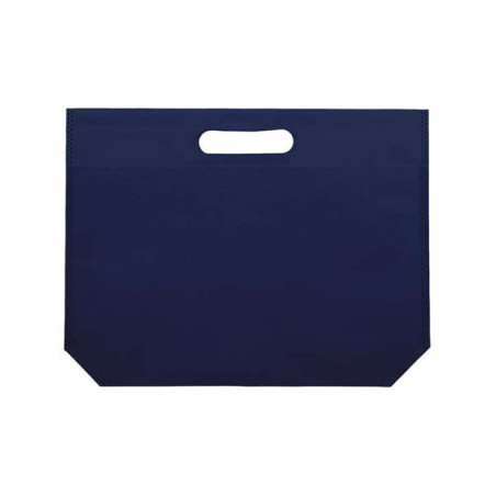 Niet geweven tas met gestanste handgrepen Marineblauw 34+8x26cm (25 stuks)