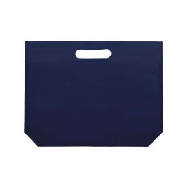 Niet geweven tas met gestanste handgrepen elektrisch blauw 34+8x26cm (200 stuks)