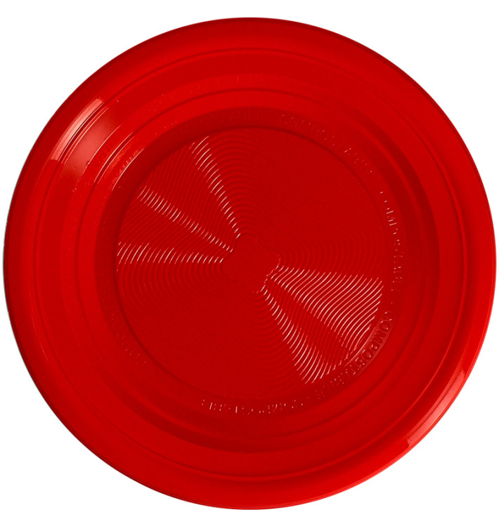 Bord PLA Diep rood Ø22 cm (25 stuks) 