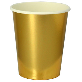 Papieren beker goud 9Oz/240ml "Party" (300 stuks)