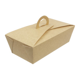 Boîte Kraft avec poignées "Gourmet Bag" 20x10x7cm (20 Utés)
