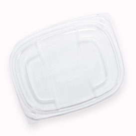 Plastic Deksel transparant Container PP 250/350 en 450ml 14,2x11,1x2cm (640 stuks)