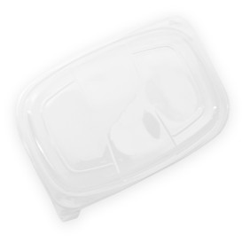 Plastic Deksel transparant Container PP 1050/1250ml 25,5x18,9x2cm (20 stuks) 