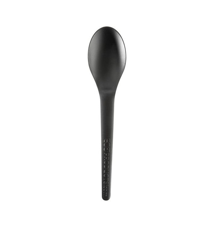 Cornstarch Teaspoon Black CPLA 12cm (2000 Units)