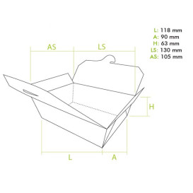 Boîte Américaine Petit Kraft 11,8x9x6,3cm (25 Utés)