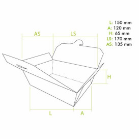 Boîte Américaine Moyen Kraft 15x12x6,5cm (200 Utés)