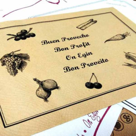 Papieren Placemats 30x40cm kraft "Rustiek" 40g (1000 stuks) 