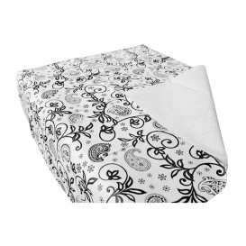 Nappe en papier 1,2x1,2m "Cachemire Noir" 37g (300 Unités)