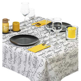 Nappe en papier 1,2x1,2m "Bon Appetit" 37g (300 Unités)